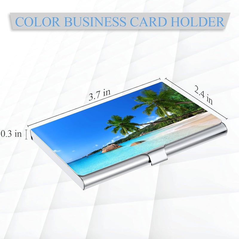 Xavier Business Card Holder，Color Printing Men's and Women's Business Card Case，Ultra-thin Metal Business Card Organizer，Carry-on Pocket Wallet Business Card Holder - Image 2